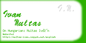 ivan multas business card